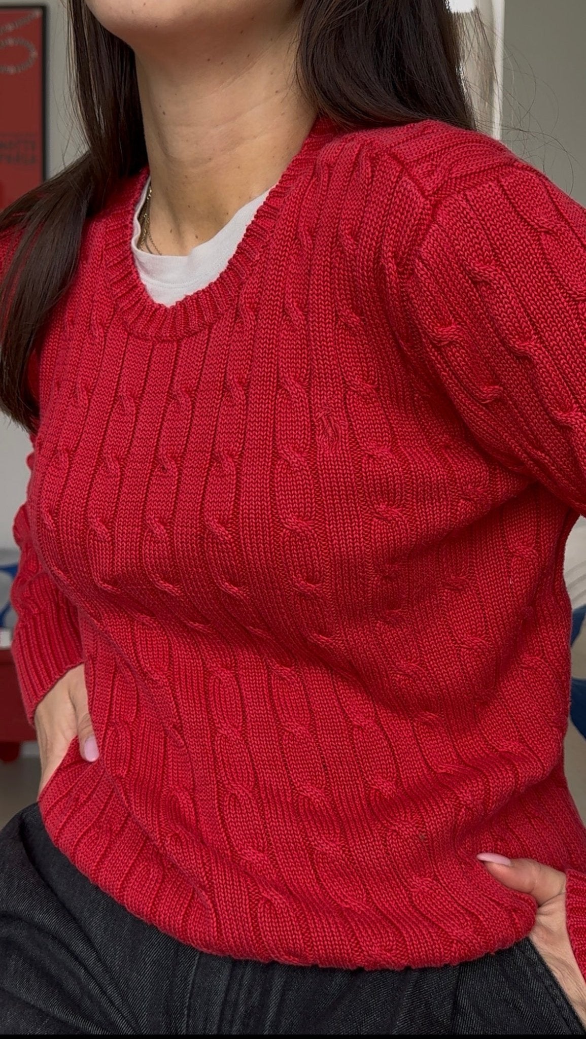 Maglione Cable Knit Vintage Ralph Lauren (M Donna) - Barrique Vintage Shop