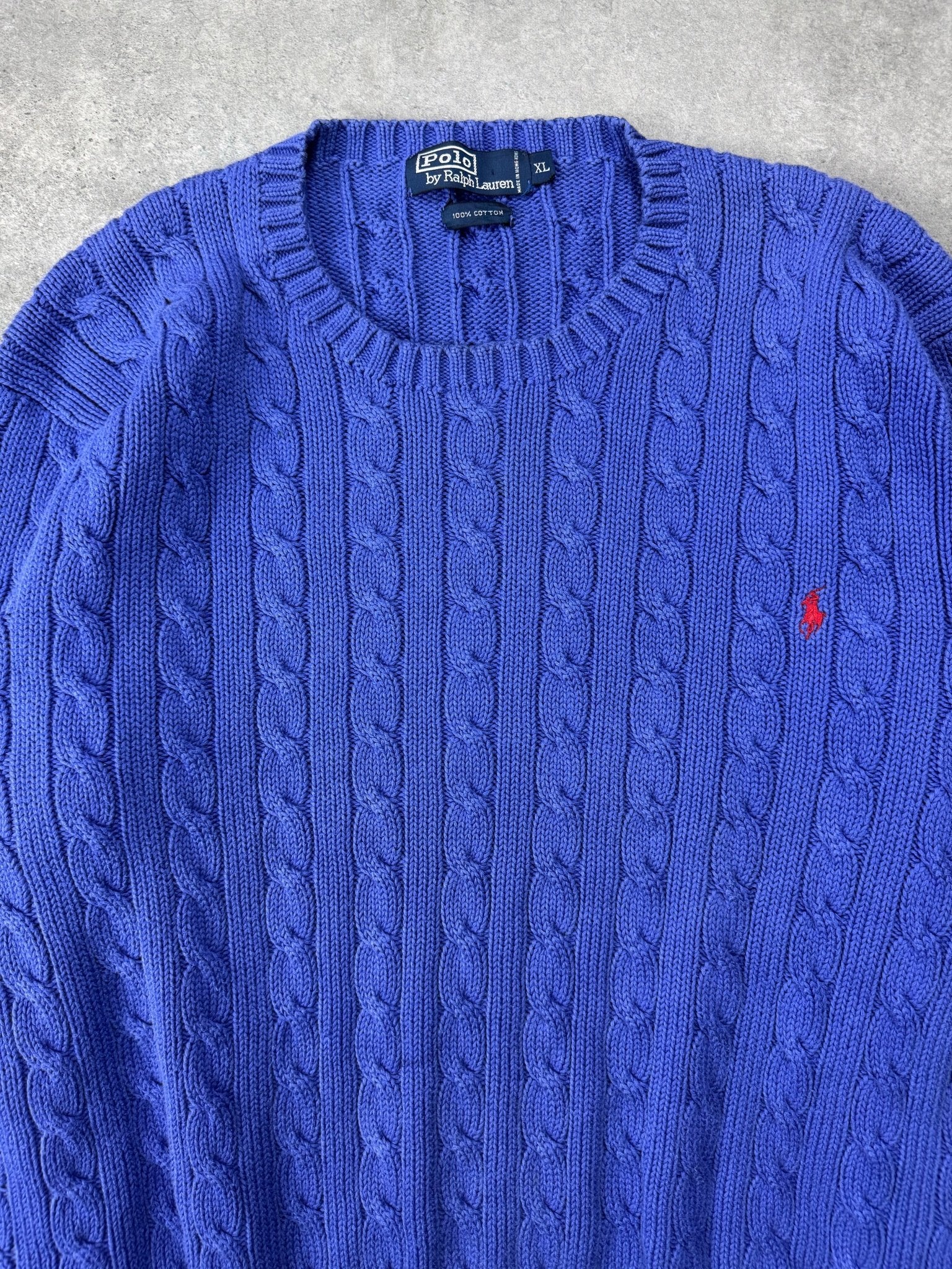 Maglione Cable Knit Vintage Ralph Lauren (XL) - Barrique Vintage Shop