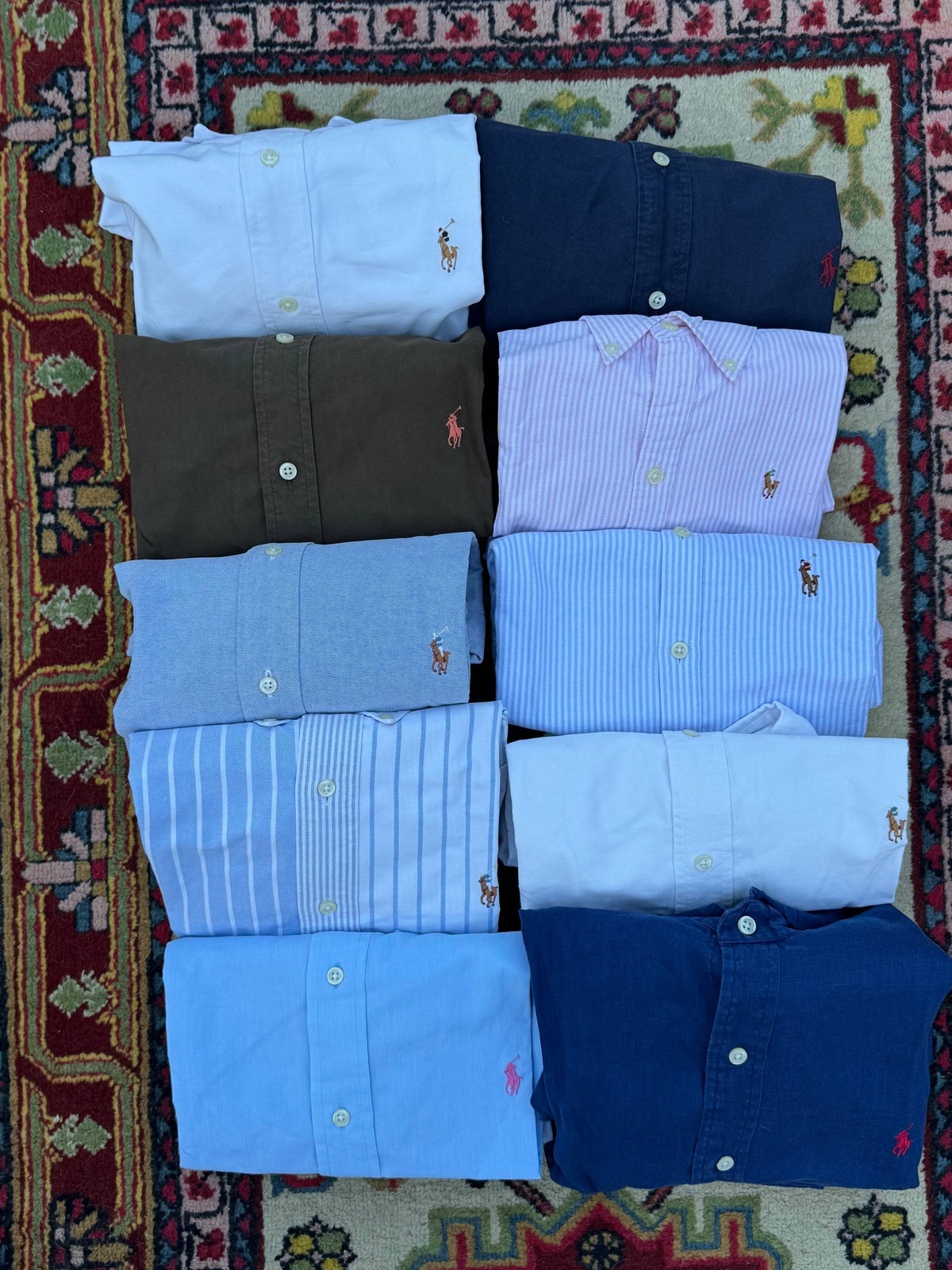 Dettaglio cavallino ricamato camicia Ralph Lauren