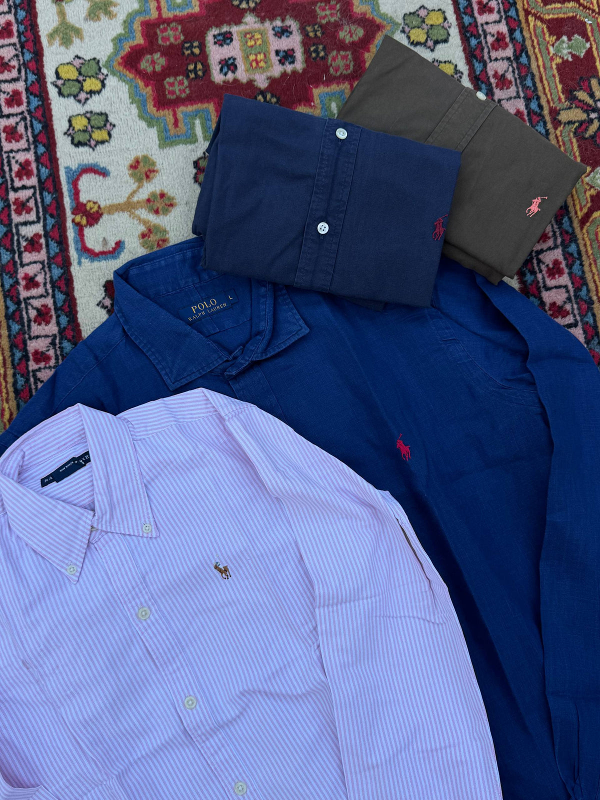 Dettaglio cavallino ricamato camicia Ralph Lauren vintage Barrique